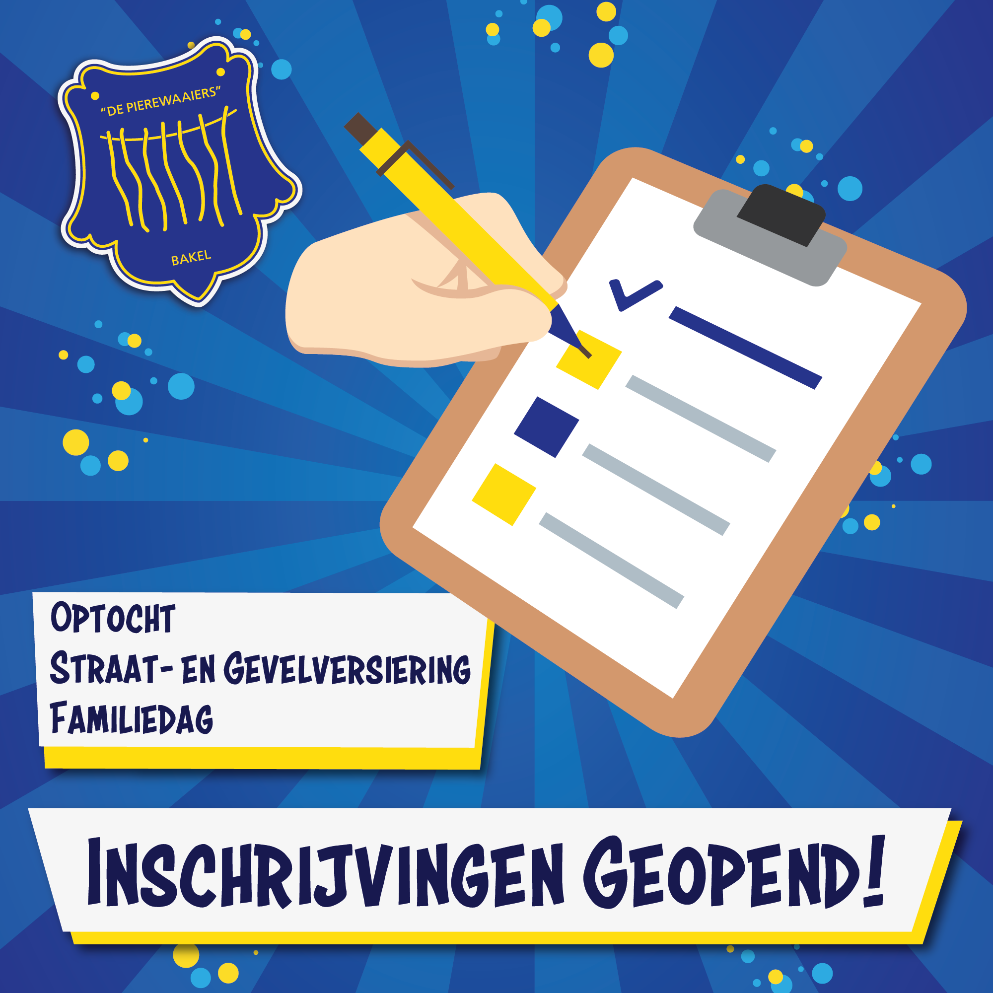 Inschrijvingen Geopend